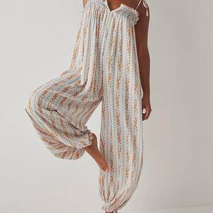 Esme Harem Tie Strap Jumpsuit Y2K Boho Romper Sleeveless One Piece Playsuit Med